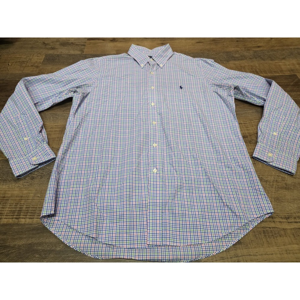 Ralph Lauren Shirt Mens Large Long Sleeve Button Down Plaid